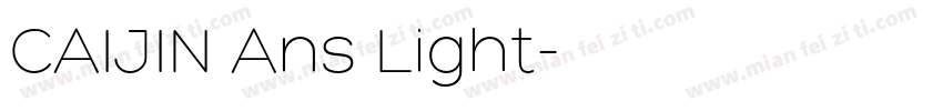CAIJIN Ans Light字体转换